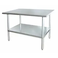 APPROVED VENDOR Work Table: Fixed Ht, Stainless Steel, 60 in x 30 in, 600 lb Overall Load Capacity