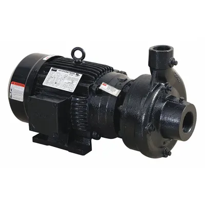 Dayton Centrifugal Pump: 7 1/2 hp, 208-240/480V AC, 150 ft Max Head, 2 in - 5 to 10 HP Straight Centrifugal Pumps