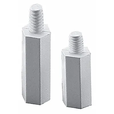 OEM Nylon Female x Female Hex Standoff, 1/4 in, Fully Threaded, 10 Pack - Plastic Female x Female Standoffs