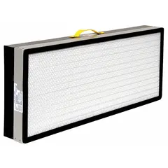 HEPA filter for use in ductless downflow workstations. Designed for powder containment applications. Dimensions: 4 in height, 13 in width, 13 in depth.