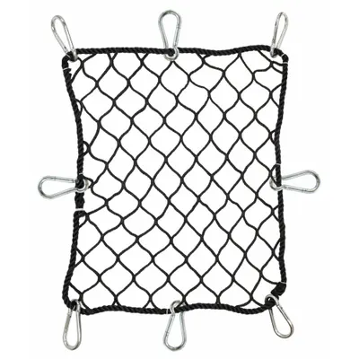 US NETTING Safety Netting System: 2 3/4 in Mesh Size, Perimeter Netting, Black, 40 ft Lg - Perimeter Safety Netting for Workers