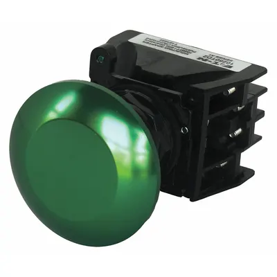 EATON Hazardous Location Push Button: 30 mm, Metallic, Mushroom Head Profile - Mushroom-Head Push Buttons