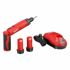 This cordless screwdriver kit features a brushed motor and 1/4 in drive. It delivers a torque range of 0 to 44 in-lb with a minimum torque of 0 in-lb. Suitable for assembly, maintenance, and light fastening tasks such as electronics, cabinetry, and panel work.