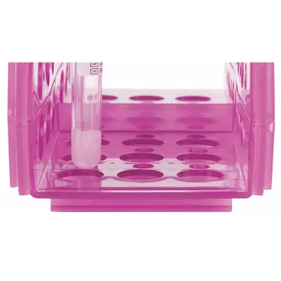 HEATHROW SCIENTIFIC Tube Rack: Polypropylene, Purple, 12 Compartments - Lab Storage Racks