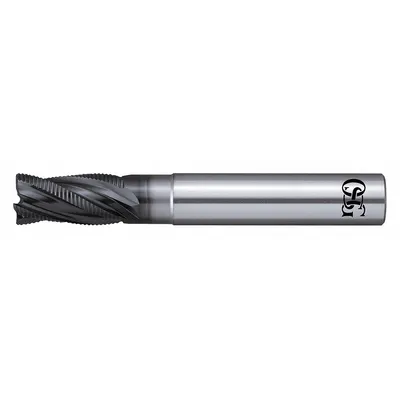 OSG Roughing End Mill: Carbide, WXL Coated, 4 Flute, 14 mm Mill Dia, 26 mm LOC - Fast-Cutting Corner-Chamfer Carbide Roughing End Mills for Hardened Materials