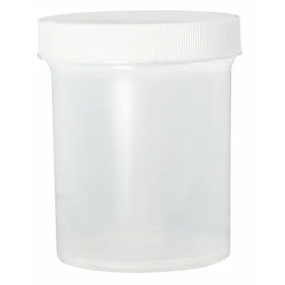 QORPAK Laboratory Jar: Polypropylene, Polypropylene, 8.1 fl oz, 89 mm Body Dia - Polypropylene Lab Jars