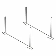 Steel anti-sail bracket for securing tarps or covers on flatbed trailers, reducing wind lift during transport. Overall width 24-1/2 in, height 9-5/8 in. Suitable for fleet and vehicle maintenance applications.