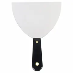 Standard spreading tool with a carbon steel blade and polypropylene handle. The tapered blade shape is suited for applying joint compound, spackle, or adhesive in drywall finishing and general construction tasks.