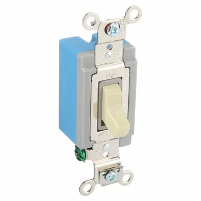 HUBBELL Wall Switch: Toggle Switch, Single Pole, Maintained, Ivory, 120/277V AC - Toggle Wall Switches