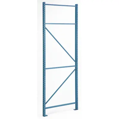 STEEL KING Pallet Rack Upright: Teardrop, 16 ft Overall Ht, 42 in x 3 in, Blue - Steel King Impact-Resistant Teardrop Pallet Rack Uprights