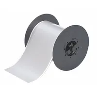 Continuous Label Stock: 4 in x 100 ft, Metalized Polyester, Silver (MPN B30C-4000-565-SL)