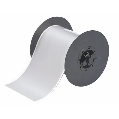 BRADY Continuous Label Stock: 4 in x 100 ft, Metalized Polyester - Brady Continuous Label Rolls