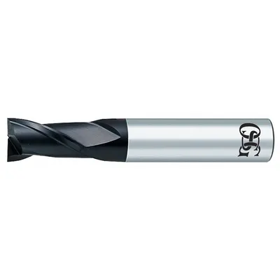 OSG Square End Mill: Carbide, WXL Coated, 2 Flute, 5/64" Mill Dia, 15/64" LOC - Carbide Square End Mills for Hardened Materials