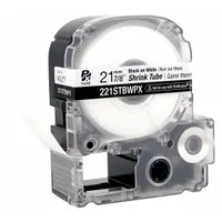 Sleeve Label: 9/16 in x 9/16 in, Polyolefin, White (Matte), For 0 AWG to 1 AWG Wire Gauge (MPN 48GE97)