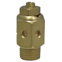 Exhaust Port Flow Control: Screwdriver Adjuster, 1 in Male NPT, 300 psi Max., 35°F to 300°F Op Temp. (MPN 1EJU7)