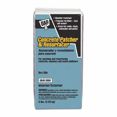 DAP Concrete Patcher & Resurfacer, 5 lb Box, Gray - Concrete Resurfacers