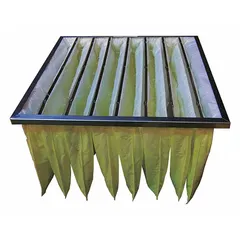 1-stage air filter for negative air machines. Maximum airflow of 1200 cfm. Nominal height 24 in, nominal width 24 in. Used in construction, remediation, and industrial environments to capture airborne particulates.
