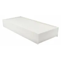 Rectangular panel cabin air filter with cellulose media for John Deere buses. Designed for cabin location to filter airborne particles entering the vehicle interior. Suitable for agricultural and commercial transport applications