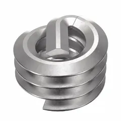 Free-running tangless helical insert for repairing or reinforcing internal threads in metal components. Features #4-40 coarse right-hand threads, made from 18-8 stainless steel with tensile strength of 200,000 to 250,000 psi. Supplied in a 100-piece pack.
