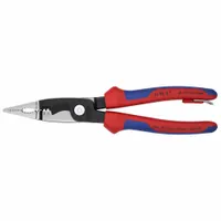 Chain Nose Plier: 4 3/4 in Max Jaw Opening, 8 in Overall Lg, 2 1/2 in Jaw Lg, 1/8 in Tip Wd (MPN 13 82 8 T BKA)