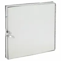 Duct Access Door: 14 in x 14 in, 22 ga, Steel, Single Cam, Tab-In Hinge, 14 in Observation Port Ht