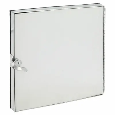 Dayton Duct Access Door: 14 in x 14 in, 22 ga, Steel, Single Cam, Tab-In Hinge - Flat Access Doors