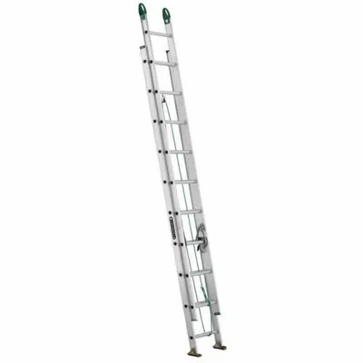 LOUISVILLE LADDER AE4220PG 20 ft Aluminum Extension Ladder - Lightweight Aluminum Extension Ladders