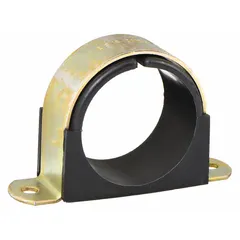 This vibration-dampening strap clamp secures copper tubing in piping systems, reducing noise and vibration transfer. Constructed of galvanized steel, it is designed for 1 4/5 in copper tube and accommodates a maximum outer diameter of 4 in. Suitable for use in HVAC, refrigeration, and process piping applications.