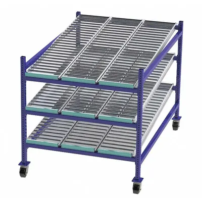 UNEX FLOW CELL Roller Track Bolted Mobile Flow Rack - Roller Track Bolted Mobile Flow Racks