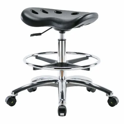 OEM Stool: Polyurethane, Ht Range 20 in to 27 1/2 in, 17 in Seat Wd, 14 in Seat Dp - Polyurethane Lab Stools