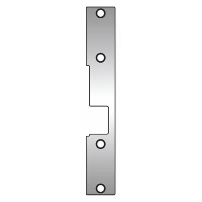 HES KM-2 630 Electric Strike Faceplate, 1 3/8 in W x 9 in H, 630 - Electric Strike Faceplates