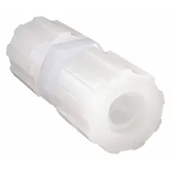 This PFA 45-degree flare tube fitting is designed for connecting tubing in high-purity fluid systems. The flared end provides a leak-resistant seal, and the PFA material offers chemical resistance. It meets FDA standards for applications requiring material compliance.