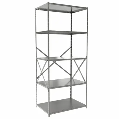 HALLOWELL Heavy-Duty Standalone Open Metal Shelving
