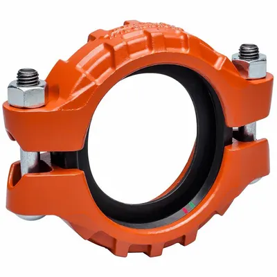 VICTAULIC Flex Bolted Clamp Coupling, 2 in x 2 in, Ductile Iron, 1,000 psi - Grooved Pipe Couplings