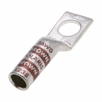 POLARIS Compression Lug: 3/8 in Stud Size, 6 AWG – 2 AWG For Wire Sizes, Stranded Wire Type - One-Hole Compression Lugs