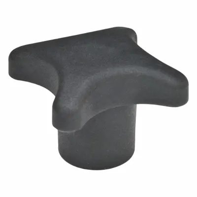 JW WINCO 4-Arm Knob with Threaded Hole - 4-Arm Knobs with Threaded Hole