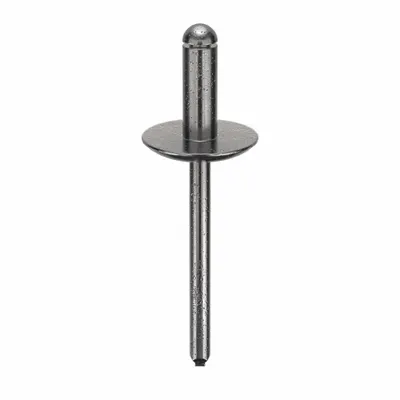 OEM Large Flange Blind Rivet, 0.188" Dia, 1/2" Body, 1 27/32" Overall, 250-Pack - Large Flange Blind Rivets