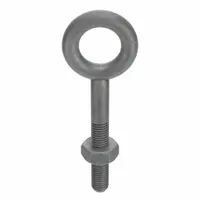 Machinery Eye Bolt: Without Shoulder, Steel, Galvanized, 3/4"-10 Thread Size, 3 in Thread Lg (MPN N2008-6)