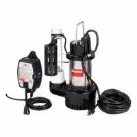 DAYTON Submersible Sump Pump: 1/2 hp, 120V AC, 65 gpm Flow Rate @ 10' of Head, 2 in FNPT, Dewatering