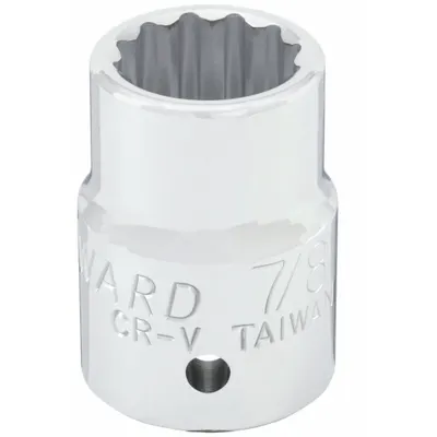 WESTWARD Socket: Metric, 3/4 in Drive Size, 20 mm Socket Size, 12-Point, Std, Chrome - 3/4" Drive Hand Sockets