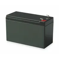 12V DC AGM sealed lead acid battery with 8.5 Ah capacity. Dual-purpose cycle type for both standby and cyclic use. Flame retardant ABS housing. 0.187 in Faston terminal connection. Dimensions: 3.7 in H, 5.94 in W, 2.56 in D. Suitable for backup power, security systems, emergency lighting, and other industrial or commercial equipment requiring maintenance-free power