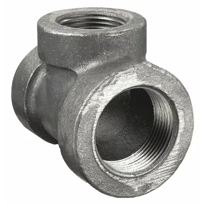 ANVIL 3/4 in x 1/2 in x 1/2 in Threaded Cast Iron Pipe Tee, Class 125 - Low-Pressure Threaded Pipe Fittings