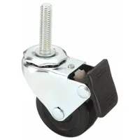 Swivel Caster: 10 Series/15 Series, Rubber/Steel, 2 in Wheel Dia, 1 29/64 in x 3 5/16 in x 4 in, Adj (MPN 2299)