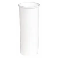 APPROVED VENDOR Tailpiece: Plastic, White, 1 1/2 in Nominal Pipe Size, 4 in Overall Lg, Flanged
