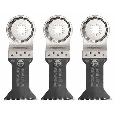 FEIN Oscillating Tool Blade: 1 3/4 in Blade Wd, 4 5/16 in Overall Lg, Bi-Metal - Starlock Plus Mounted Blades