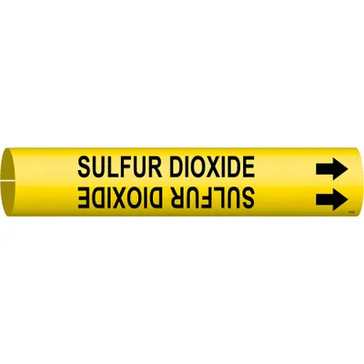 BRADY Sulfur Dioxide Snap-On Pipe Marker - Sulfur Dioxide Snap-On Pipe Markers