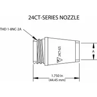 TWECO Nozzle: 3/4 in Bore Dia, Tapered, 5/32 in Tip Recess, WS24CT-75S, WS24CT, 2 PK (MPN 12401582)