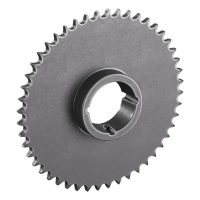 TSUBAKI Sprocket: For 50 Chain, 48 Teeth, 9.566 in Pitch Dia, 9.91 in Outside Dia - Size 50 Bushed-Bore Roller Chain Sprockets