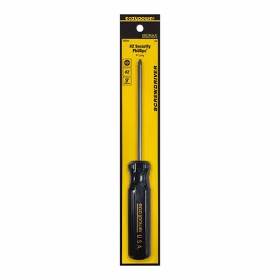 EAZYPOWER Screwdriver: Security Phillips Series, Steel, #2 Tip Size, 5 in Shank Lg - Security Phillips Screwdrivers