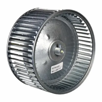 PROSTOCK Blower Wheel: Forward-Curved, 11 15/16 in Dia, 8 1/16 in W, CW Hub End - Dual-Inlet Forward-Curved Blower Wheels